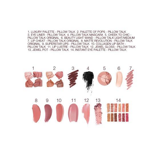 Charlotte Tilbury Pillow Talk Dreams Come True Makeup Kit 14 full size Pillow Talk makeup icons