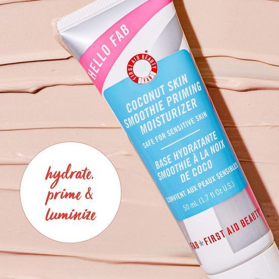 First Aid Beauty Hello FAB Coconut Skin Smoothie Priming Moisturizer 2 oz