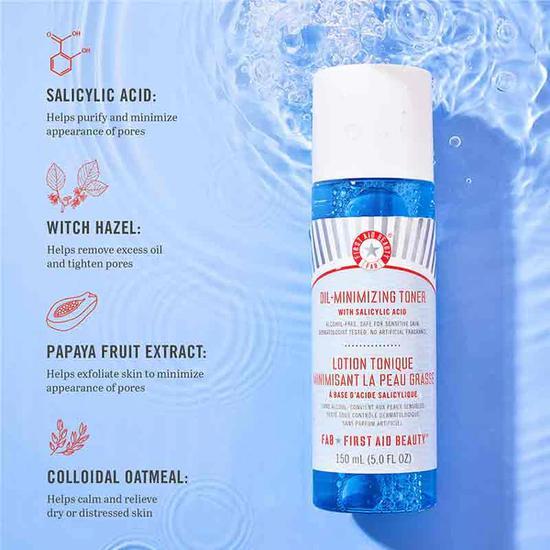 First Aid Beauty Oil-Minimizing Toner With Salicylic Acid 5 oz