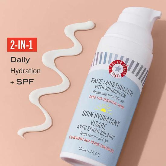 First Aid Beauty Ultra Repair Face Moisturizer With Sunscreen Broad Spectrum SPF 30 2 oz