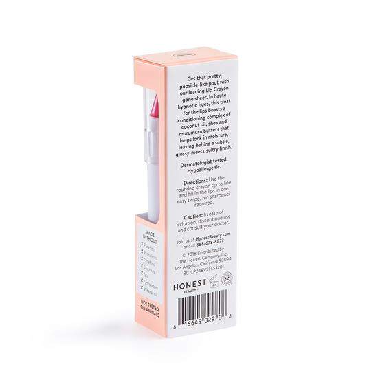 Honest Beauty Lip Crayon Lush Sheer Blossom