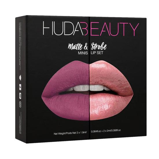 Huda Beauty Matte & Strobe Lip Set Medusa/Flirt/Snobby/Enchanting
