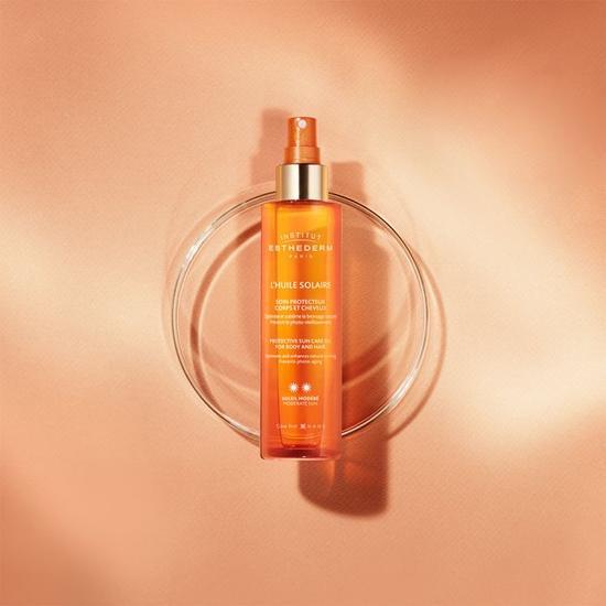 Institut Esthederm Protective Sun Care Oil For Body & Hair Moderate Sun 5 oz