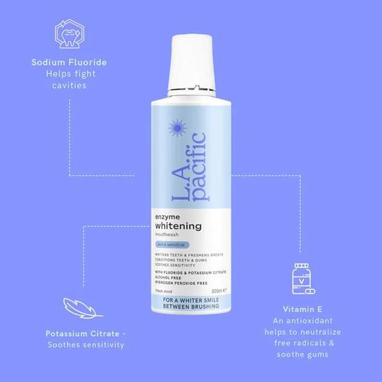 L.A. Pacific Enzyme Whitening Extra Sensitive Mouthwash 17 oz