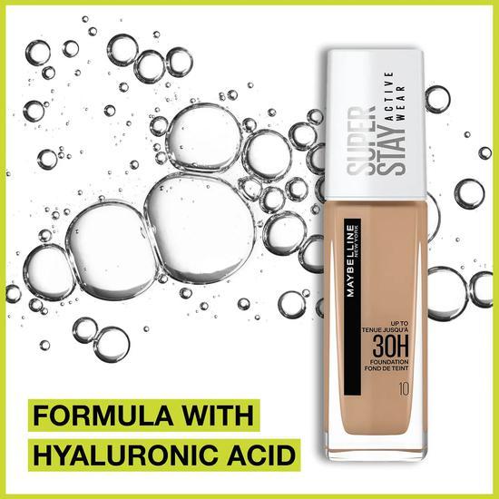 Maybelline Superstay Active Wear Full Coverage 30 Hour Long-Lasting Liquid Foundation 01 Alabaster