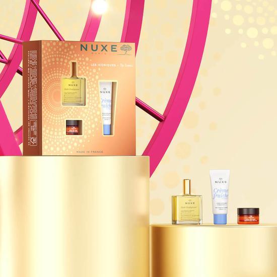 Nuxe The Iconics Gift Set Huile Prodigieuse + Plumping Cream + Lip Balm