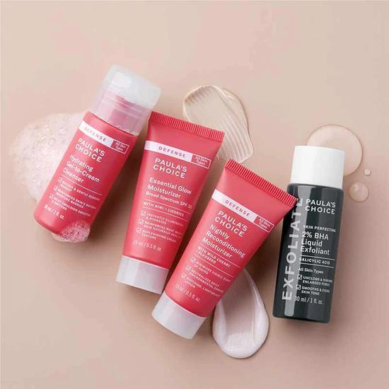 Paula's Choice Glowing Skin Essentials Kit 4-piece skin care routine