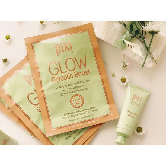 PIXI GLOW Glycolic Boost Sheet Mask Pack Of 3