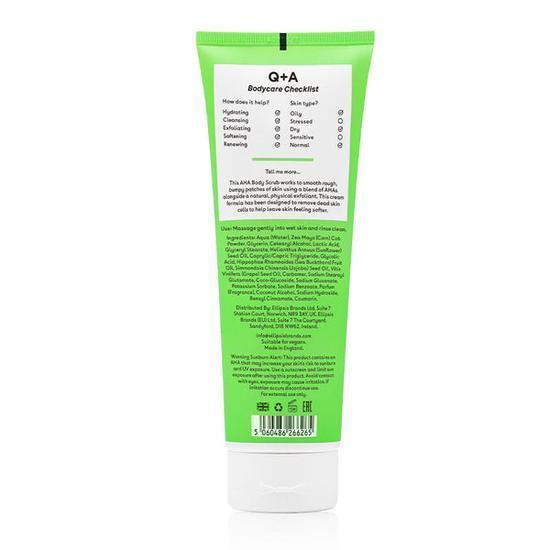 Q+A AHA Exfoliator Body Scrub 8 oz