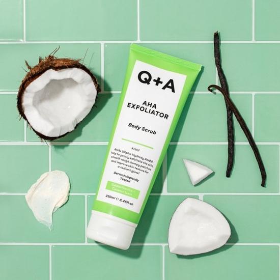 Q+A AHA Exfoliator Body Scrub 8 oz