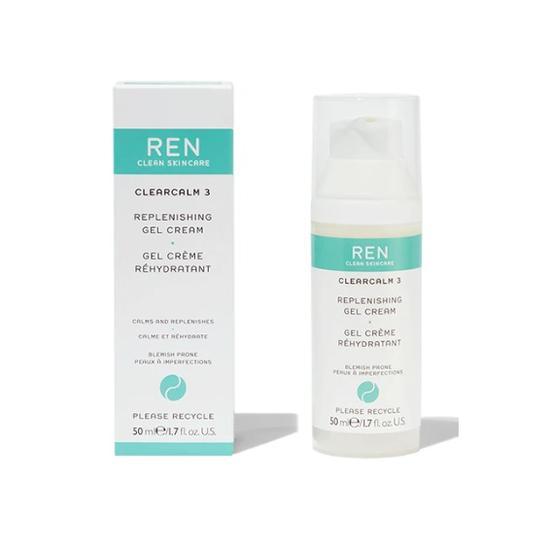 REN Clearcalm 3 Replenishing Gel Cream Spot-Clearing, Lightweight Moisturiser