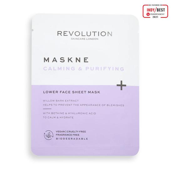 Revolution Skincare Maskne Calming & Purifying Lower Face Sheet Mask Pack of 2