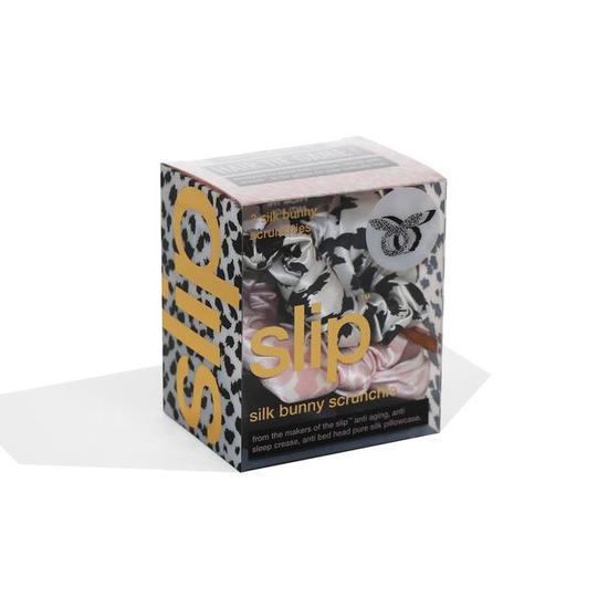 Slip Bunny Scrunchies - 3 Pack Caramel/Pink/White