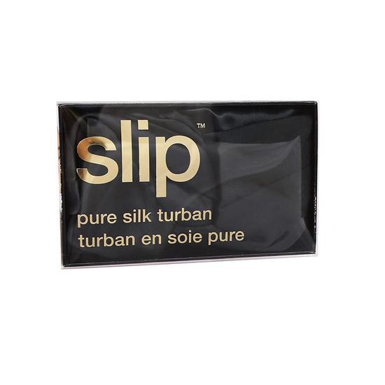 Slip Pure Silk Turban Black