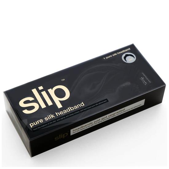 Slip Silk Knot Headband Black
