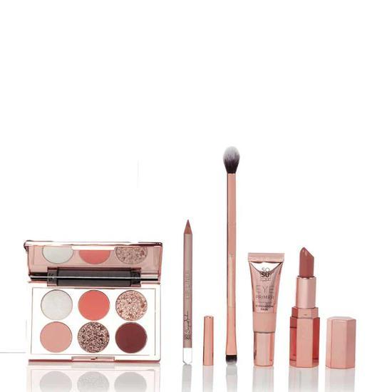 SOSU by SJ Berry Glamorous Lip & Eye Collection Gift Set Eyeshadow palette + Nude lipstick + Lip gloss + Double-ended eye brush + Eyeshadow primer base