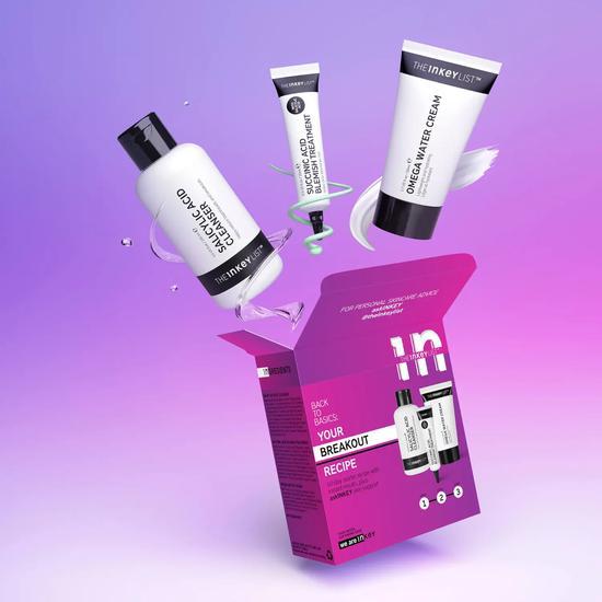 The INKEY List Back To Basics: Your Breakout Recipe Cleanser + Treatment + Moisturiser